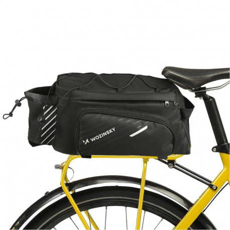 Wozinsky Wozinsky Bike Pannier Rack Bag with Shoulder Strap 9L (Rain Cover Included) Black (WBB22BK)