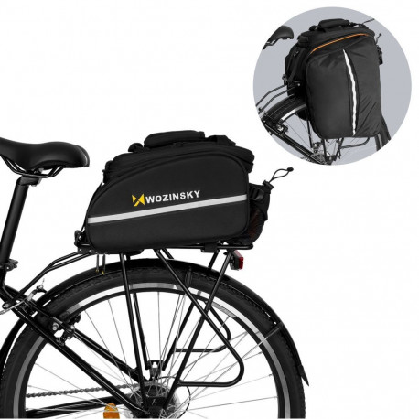 Wozinsky Wozinsky large bike rack bag 35l + rain cover black (WBB19BK)