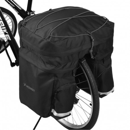 Wozinsky Wozinsky 60L spacious bike rack bag (rain cover included) black (WBB13BK)