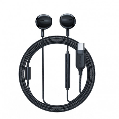 Acefast Acefast L2 in-ear headphones with USB-C connector, microphone and remote control 1.2 m - bla