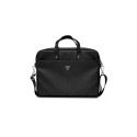 Guess Guess Saffiano Triangle Logo bag for a 16'' laptop - black Guess Guess Saffiano Triangle Logo bag for a 16'' laptop - black