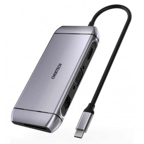 Choetech Choetech 9in1 multifunctional USB Type C HUB - 3x USB 3.2 Gen 1 / SD and TF memory card rea