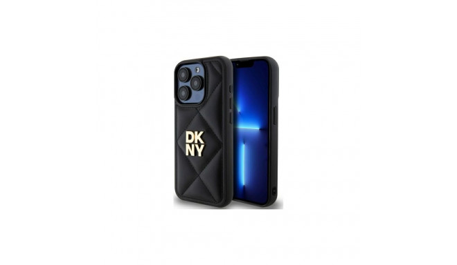 DKNY DKNY Quilted Stack Logo iPhone 15 Pro Case - Black