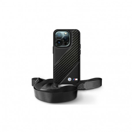 BMW BMW M Edition Carbon Stripe & Strap Case for iPhone 16 Pro Max - Black