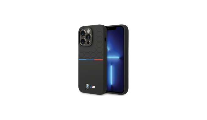 BMW BMW Silicone Pattern iPhone 15 Pro Case - Black