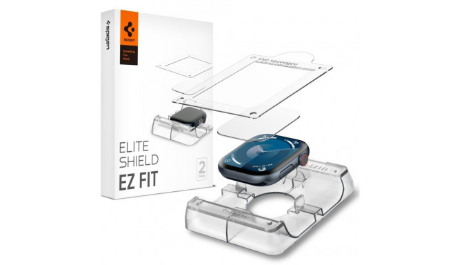 Spigen Spigen Elite Shield EZ FIT Hybrid Glass 2-PACK for Apple Watch 10 (42MM) - Clear