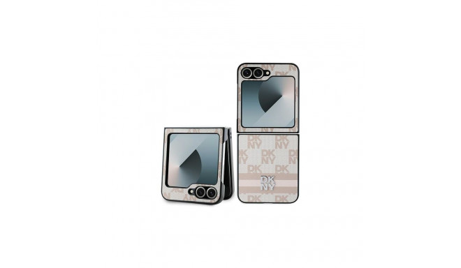DKNY DKNY Checkered Pattern Printed Stripes Case for Samsung Galaxy Z Flip 6 - Pink
