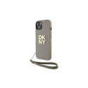 DKNY DKNY Wrist Strap Stock Logo case for iPhone 15 / 14 / 13 - beige