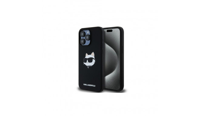 Karl Lagerfeld Karl Lagerfeld Silicone Choupette Head MagSafe case for iPhone 15 Pro Max - black