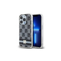 DKNY DKNY IML Checkered Mono Pattern & Printed Stripes MagSafe Case for iPhone 13 Pro Max - Black