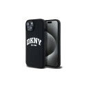 DKNY DKNY Liquid Silicone White Printed Logo MagSafe Case for iPhone 14 / 15 / 13 - Black