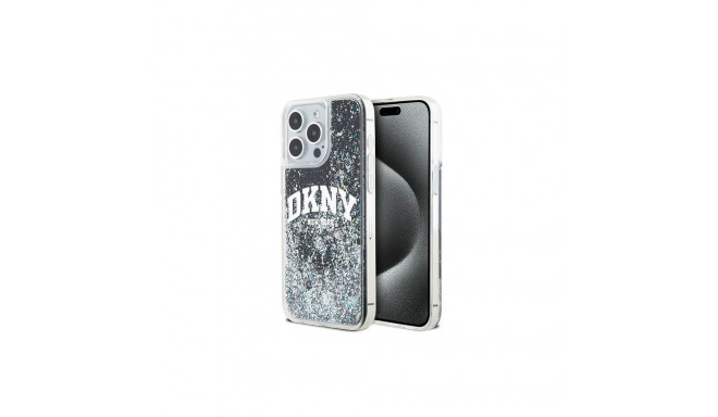 DKNY DKNY Liquid Glitter Big Logo iPhone 14 Pro Max Case - Black