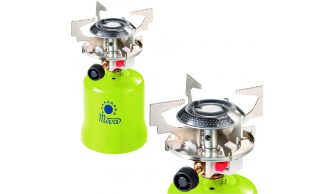 Meva Gas camping stove with punctured gas cartridges FOCUS piezo igniter 1.4kW