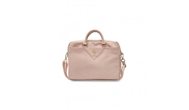 Guess Guess Triangle 4G bag for a 16" laptop - pink