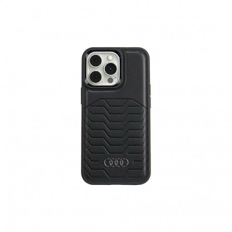Audi Audi Synthetic Leather case with MagSafe for iPhone 15 Pro - black