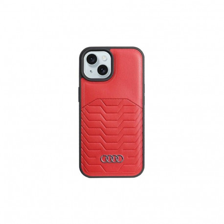 Audi Audi Synthetic Leather case with MagSafe for iPhone 15 / 14 / 13 - red