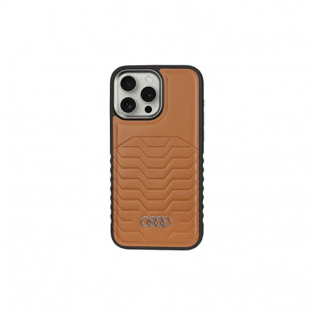 Audi Audi Synthetic Leather case with MagSafe for iPhone 14 Pro Max - brown