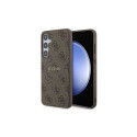 Guess Guess 4G Collection Leather Metal Logo MagSafe case for Samsung Galaxy S24+ - brown Guess Guess 4G Collection Leather Metal Logo MagSafe case for Samsung Galaxy S24+ - brown