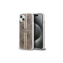 Guess Guess IML 4G Gold Stripe case for iPhone 15 Plus / 14 Plus - brown
