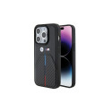 BMW BMW Stamped Tricolor Stripe iPhone 15 Pro Case - Black