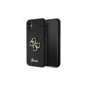 Guess Guess GUHCN61HG4SGK case for iPhone 11 / Xr - black Glitter Script Big 4G