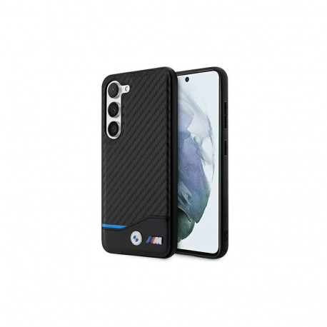 BMW BMW Leather Carbon case for Samsung Galaxy S23+ - black