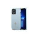 Guess Guess Saffiano 4G Small Metal Logo Case for iPhone 13 Pro / 13 - Blue