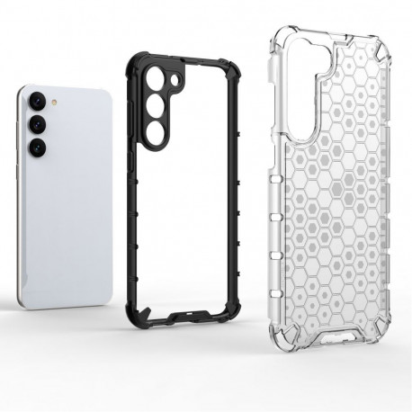 Hurtel Honeycomb case for Samsung Galaxy S23+ armored hybrid cover transparent