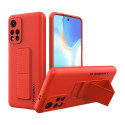 Wozinsky Wozinsky Kickstand Case Silicone Stand Cover for Xiaomi Poco M4 Pro 5G red