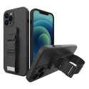 Hurtel Rope Case Silicone Lanyard Cover Purse Lanyard Strap for Xiaomi Poco M4 Pro 5G Black