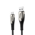 Joyroom Joyroom Sharp Series S-M411 USB-A / micro USB 3A 2m Cable with Charging Indicator - Black