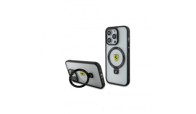 Ferrari Ferrari FEHMP15LUSCAH iPhone 15 Pro 6.1" transparent hardcase Ring Stand 2023 Collection Mag