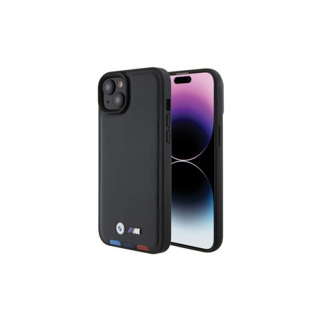 BMW BMW BMHCP15M22PTDK iPhone 15 Plus 6.7" black/black Leather Stamp Tricolor