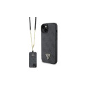 Guess Guess GUHCP15SP4TDSCPK iPhone 15 6.1" black/black hardcase Crossbody 4G Metal Logo