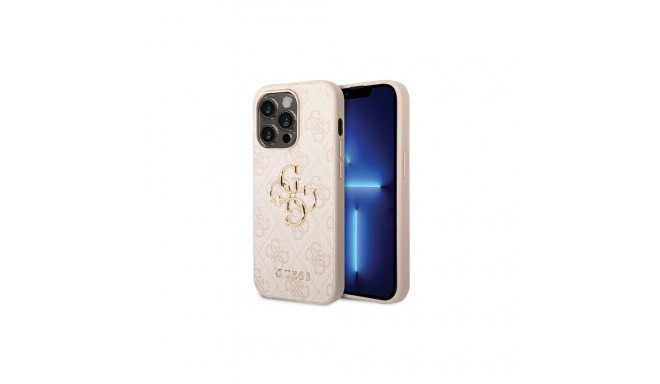 Guess Guess 4G Big Metal Logo case for iPhone 15 Pro - pink