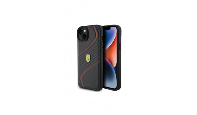 Ferrari Ferrari Twist Metal Logo case for iPhone 15 Plus - black