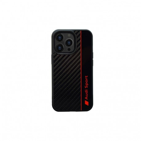 Audi Audi Carbon Fiber Stripe iPhone 13 Pro Max 6.7" black/black hardcase AUS-TPUPCIP13PM-R8/D1-BK