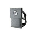 Karl Lagerfeld Karl Lagerfeld Case KLWBSAKHPCG Handbag - Silver Saffiano Monogram Choupette