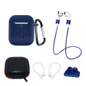 Hurtel - Set of AirPods 2 / AirPods 1 silicone case + case / ear hook / neck strap / watch strap hol