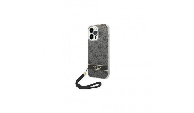 Guess Guess GUOHCP14LH4STK iPhone 14 Pro 6.1 "black / black hardcase 4G Print Strap