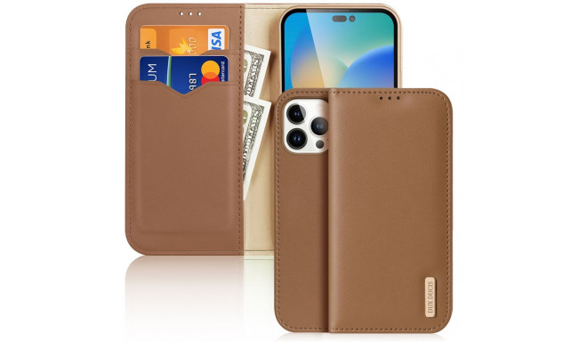 Dux Ducis Dux Ducis Hivo Leather Flip Cover Genuine Leather Wallet for Cards and Documents iPhone 14