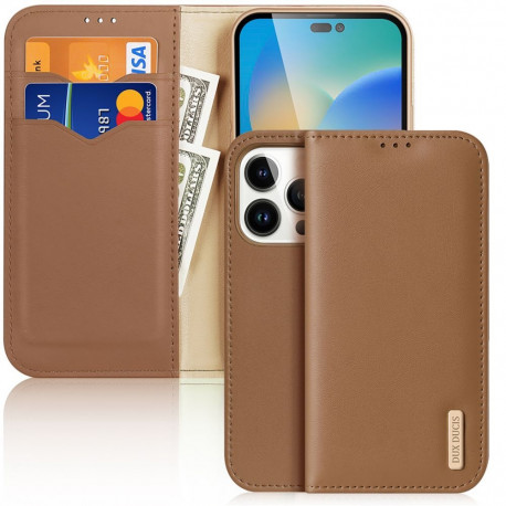 Dux Ducis Dux Ducis Hivo Leather Flip Cover Genuine Leather Wallet for Cards and Documents iPhone 14