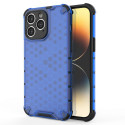 Hurtel Honeycomb case for iPhone 14 Pro Max armored hybrid cover blue