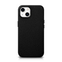 iCarer iCarer Litchi Premium Leather Case iPhone 14 Plus Magnetic Leather Case with MagSafe Black (W