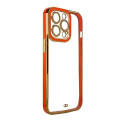 Hurtel Fashion Case for iPhone 13 Pro Gold Frame Gel Cover Red