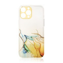 Hurtel Marble Case for iPhone 13 Pro Max Gel Cover Orange Marble
