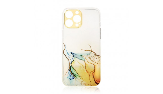 Hurtel Marble Case for iPhone 12 Pro Max Gel Cover Orange Marble