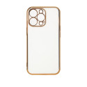 Hurtel Lighting Color Case for Samsung Galaxy A12 5G gold frame gel cover white
