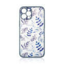 Hurtel Design Case for iPhone 12 Pro Max flower case dark blue