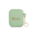 Guess Guess GUA2LSCHSN AirPods cover green/green Silicone Charm Heart Collection